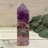 Amethyst Agate Polished Point Cut Base 115mm