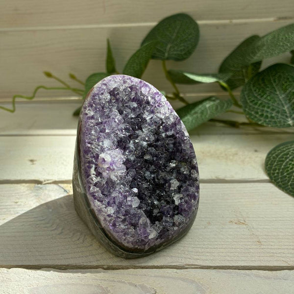 Amethyst Cut Base with Polished Edge 1st Quality 70mm