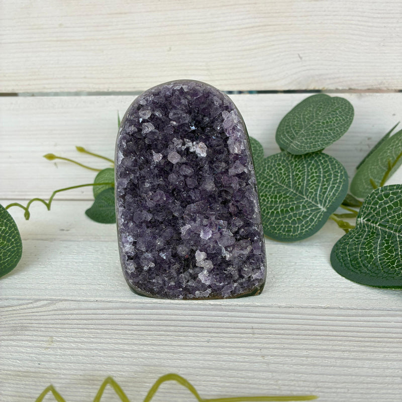Amethyst Cut Base with Polished Edge 1st Quality 90mm