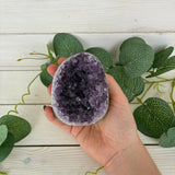 Amethyst Cut Base with Polished Edge 1st Quality 85mm
