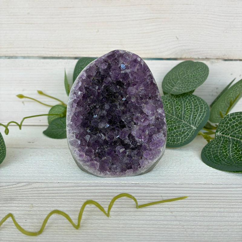 Amethyst Cut Base with Polished Edge 1st Quality 85mm
