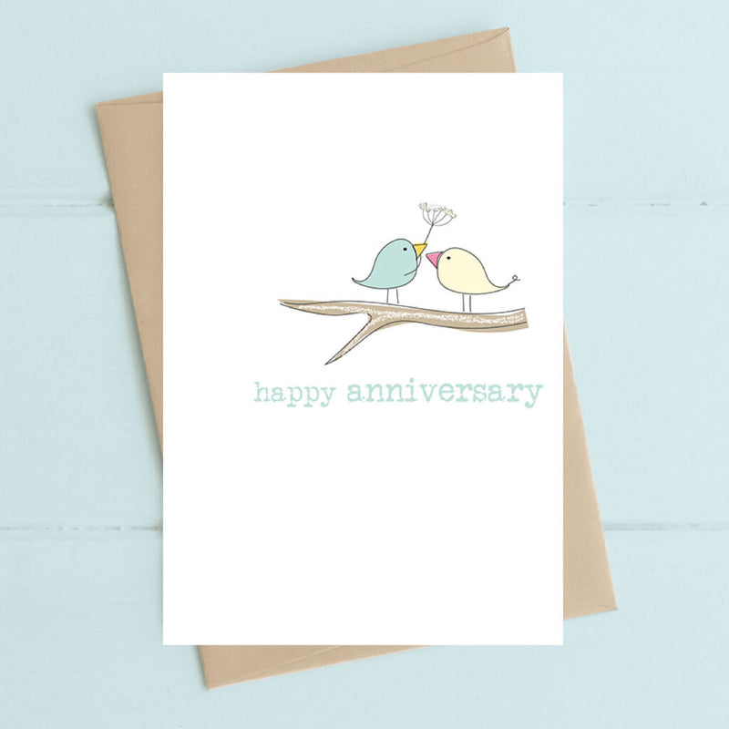 Two Birds Anniversary Greeting Card