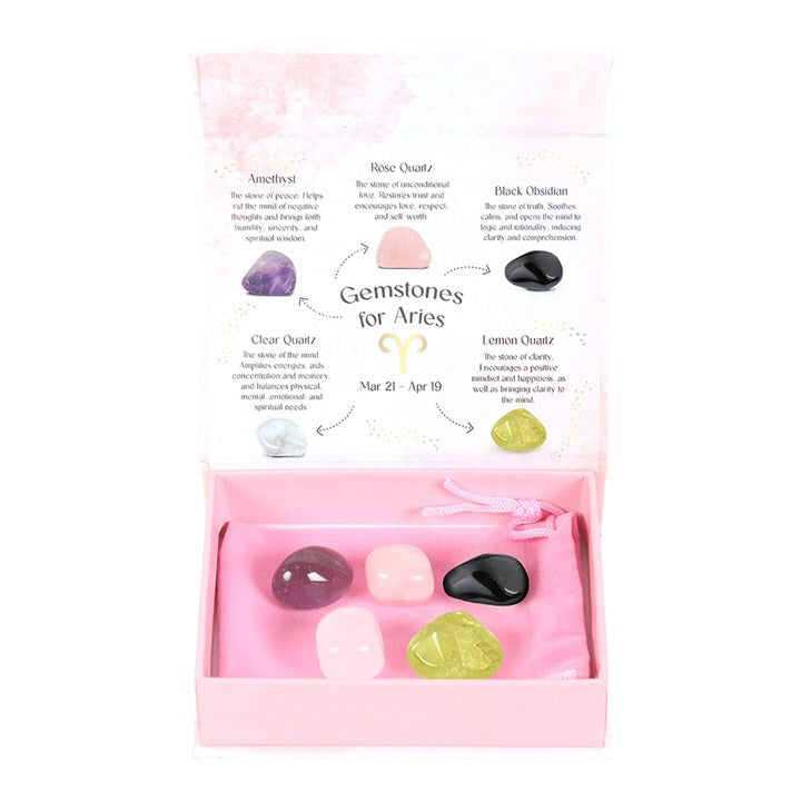 Aries Crystal Gemstones Set