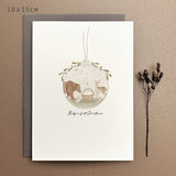 Bauble Christmas Card - Baby's First Christmas