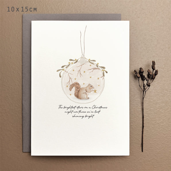 Bauble Christmas Card - Brightest Stars