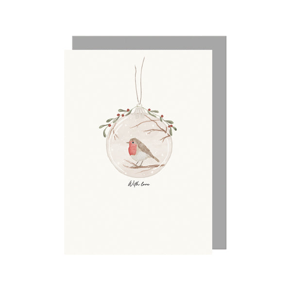 Bauble Christmas Card - With Love
