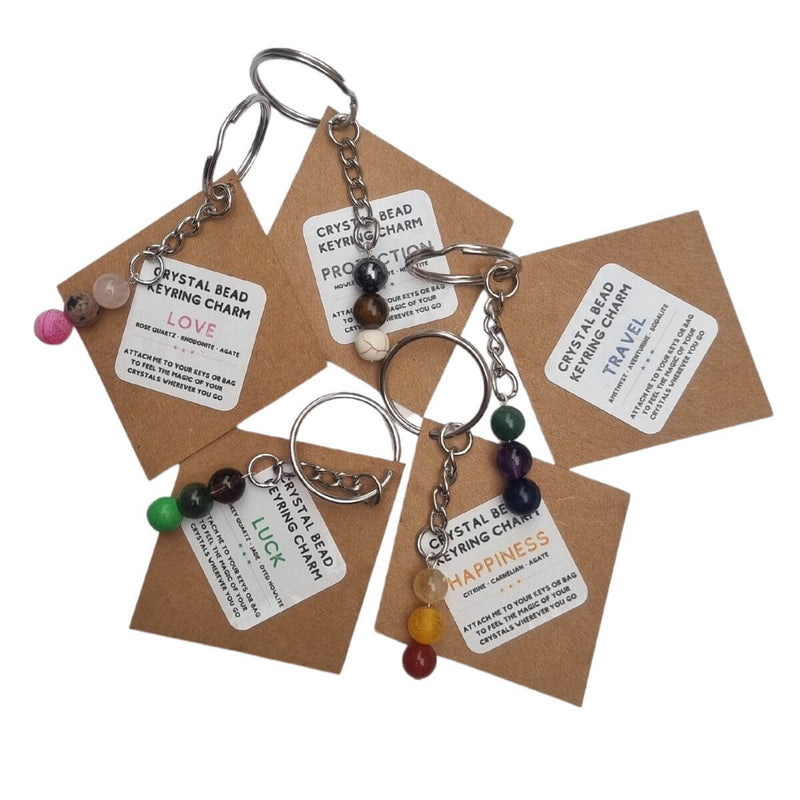 Crystal Charm Keyring - Protection