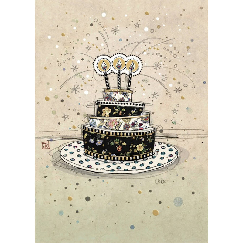 Bug Art Birthday Cake Greetings Card