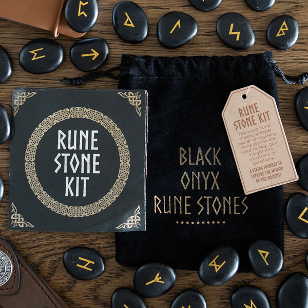 Black Onyx Viking Rune Stones