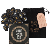 Black Onyx Viking Rune Stones