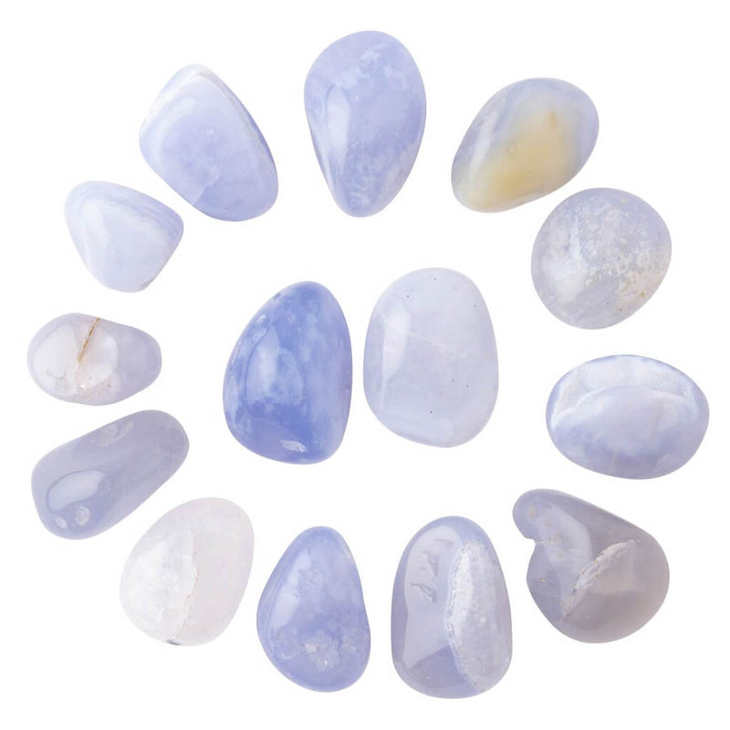 Blue Chalcedony Tumblestone