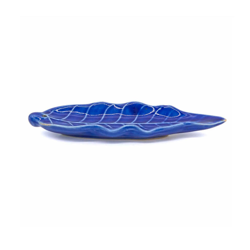 Leaf Incense Stick Holder - Blue