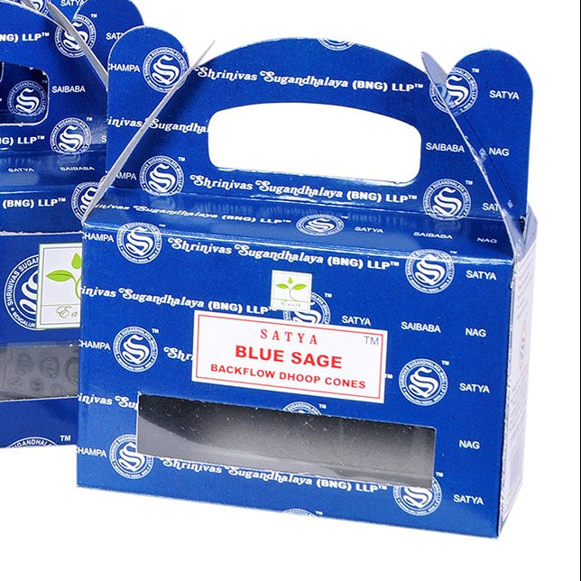 Satya Blue Sage Backflow Incense Cones