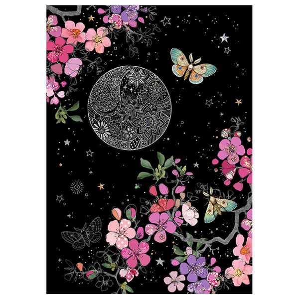 Bug Art Blossom Moon Greetings Card
