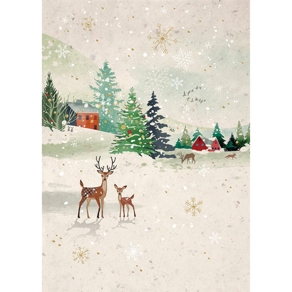Bug Art Deerscape Christmas Card