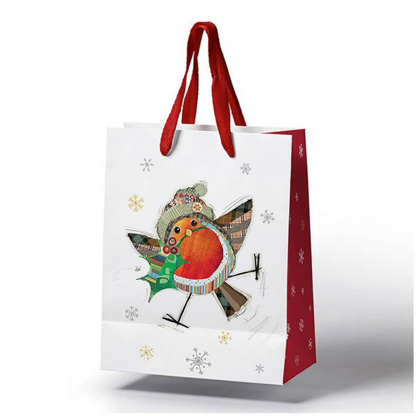 Bug Art Robin Christmas Gift Bag