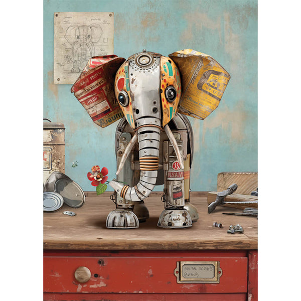 Bug Art Scrap Elephant Greetings Card