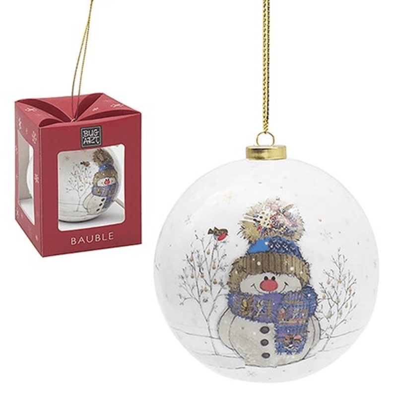 Bug Art Christmas Bauble - Snowman