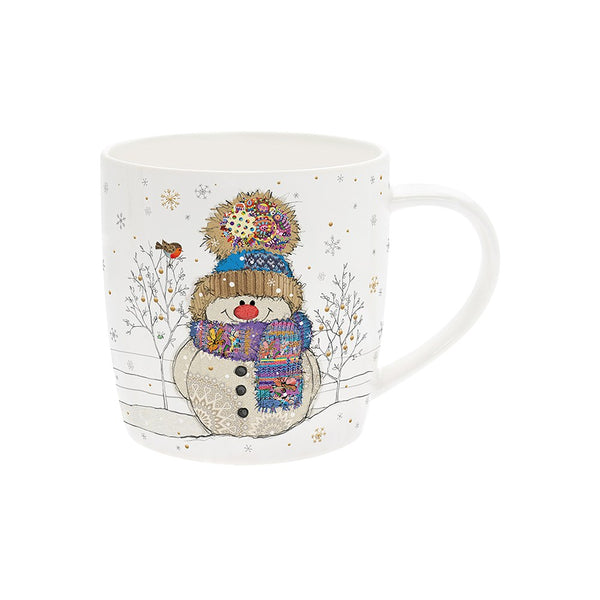 Bug Art Christmas Mug Snowman