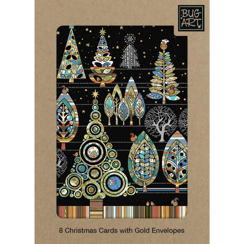 Bug Art Christmas Forest Christmas Card