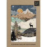 Bug Art Mountain Stag Christmas Card