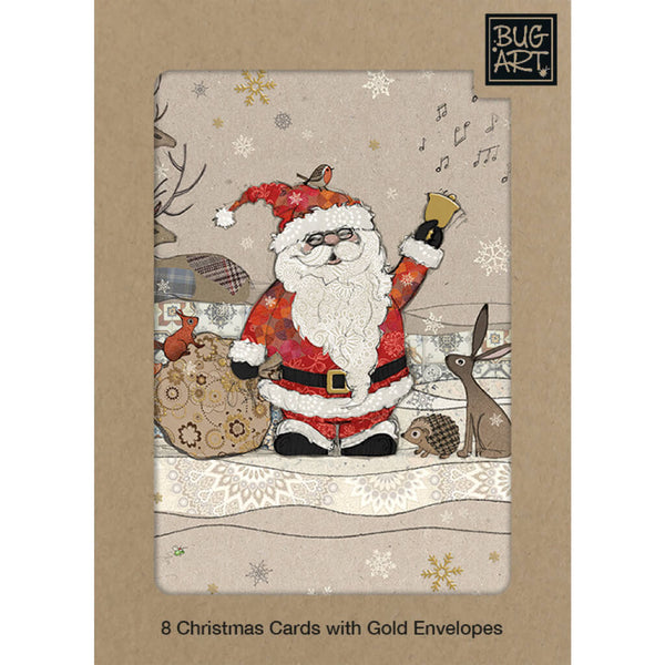 Bug Art Santa & Friends Christmas Card