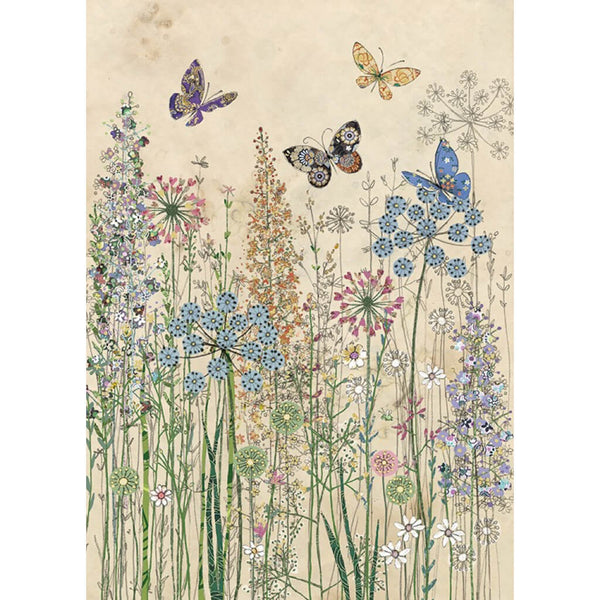 Bug Art Butterfly Grasses Greetings Card