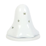 Ceramic Ghost Tea Light and Incense Cone Holder