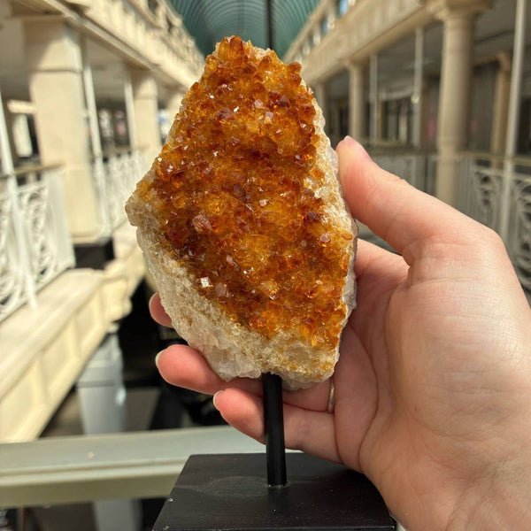 Citrine Druze on Stand - 15cm