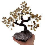 Citrine Bonsai Tree on an Amethyst Bed
