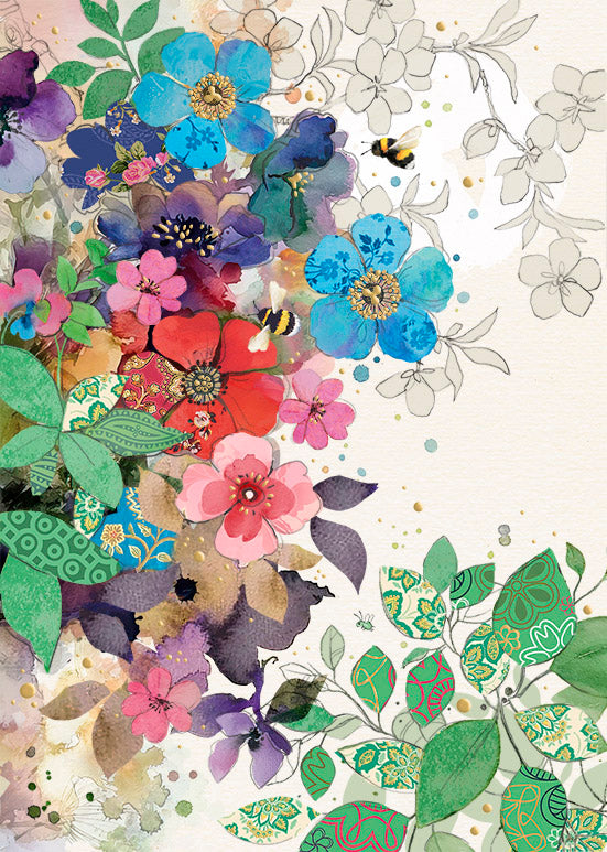 Bug Art Colourful Mix Greetings Card
