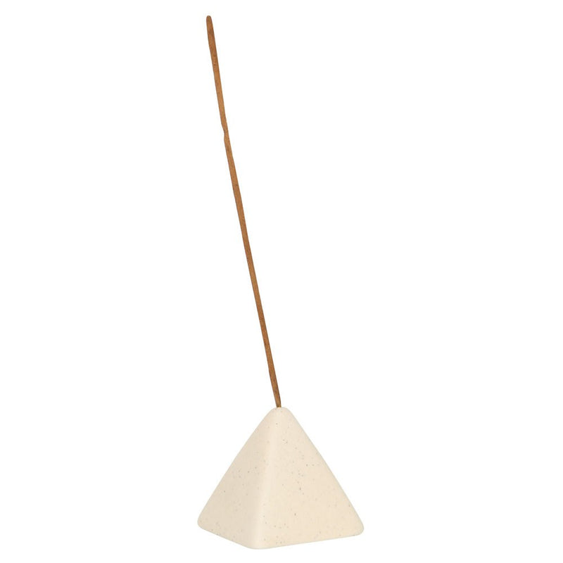 Cream Speckled Pyramid Incense Stick Holder