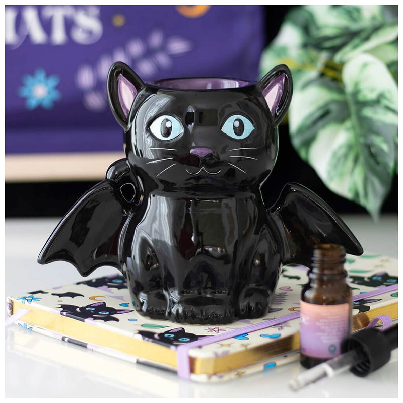 Cute and Creepy Bat Cat Oil Burner & Wax Warmer