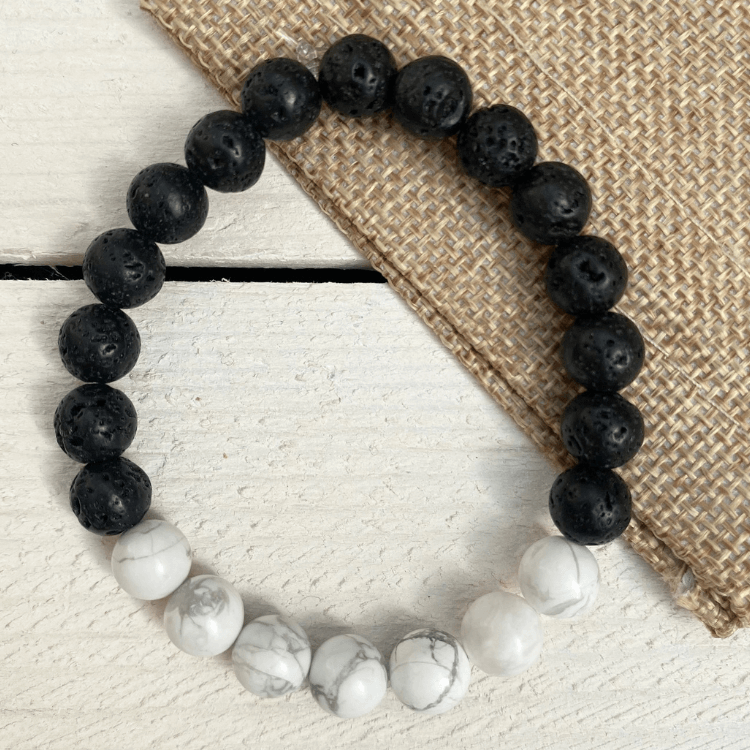 Howlite Essential Oil Diffuser Bracelet