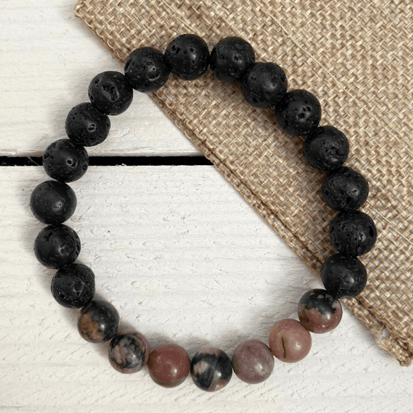 Rhodonite Essential Oil Diffuser Bracelet