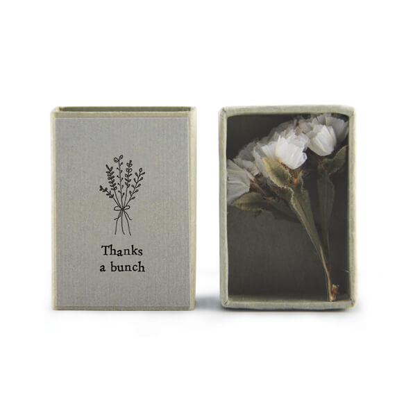 East of India Dried Flower Matchbox - Thanks a Bunch