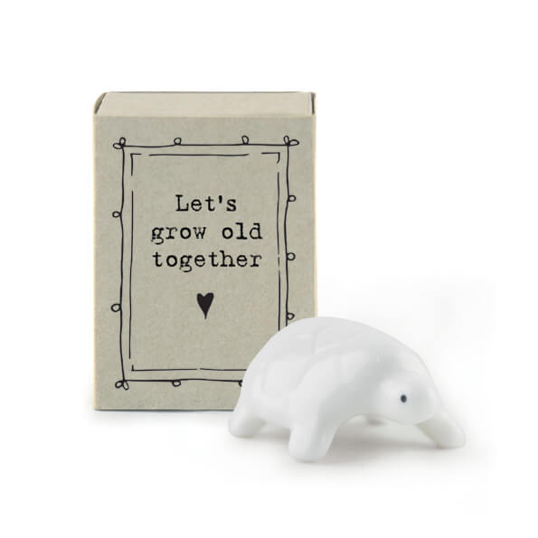 East of India Matchbox Porcelain Tortoise