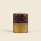 Sacred Forest Gold Half Dipped Pillar Candle