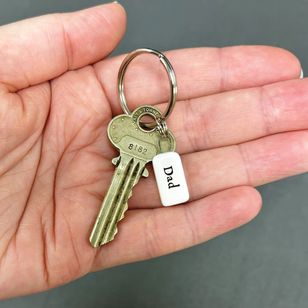 East of India Keyring Letter - Dad | Clouds