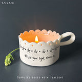 East of India Handled Tealight Holder - Let Your Light Shine
