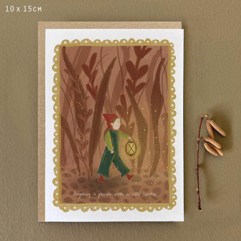 East of India Woodland Folk Greetings Card - Anything Is Possible