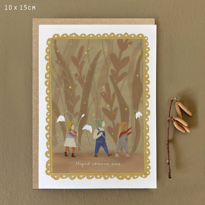 East of India Woodland Folk Greetings Card - Magical Adventures Await