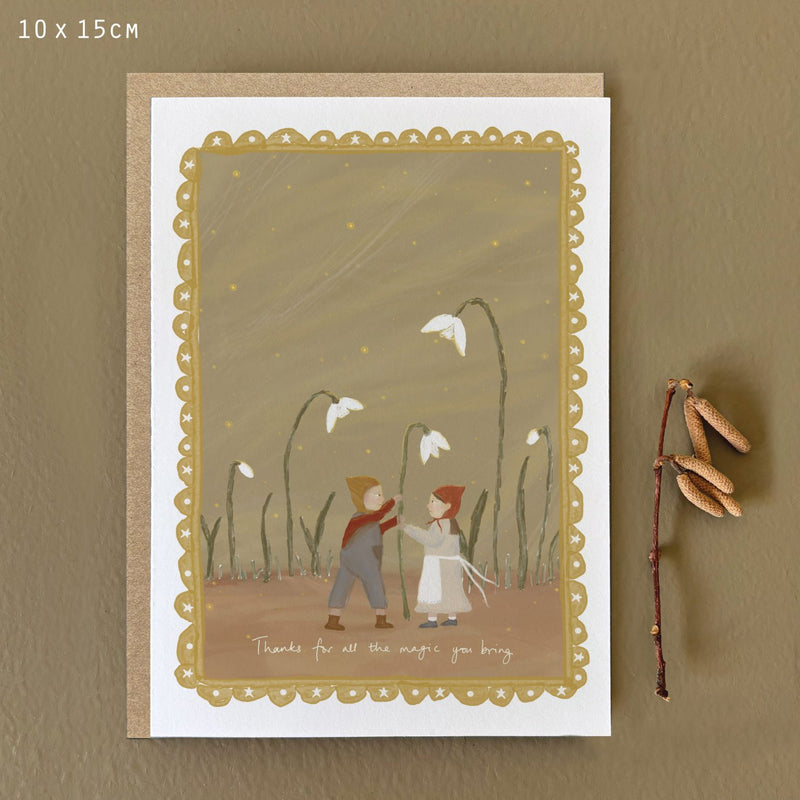 East of India Woodland Folk Greetings Card - Thanks For All The Magic
