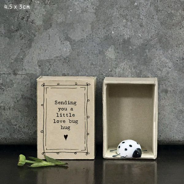 East of India Matchbox Porcelain Ladybird - Love Bug Hug