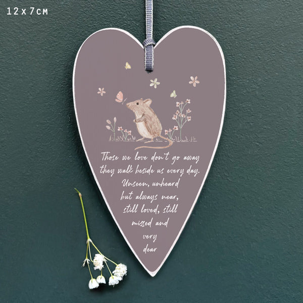 East of India Meadow Friends Heart Tag - Mouse