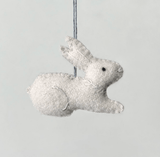East of India Small Cream Sitting Rabbit Hanging Decoration