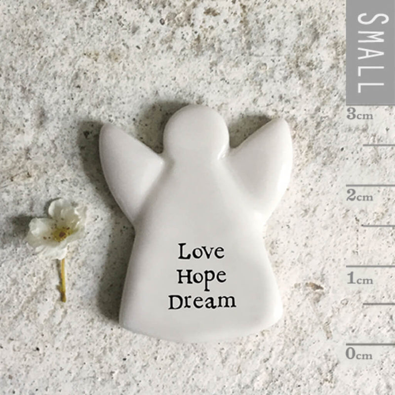 East of India Tiny Angel Token - Love Hope Dream
