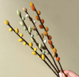 East of India Yellow Berries Felt Branch Decoration