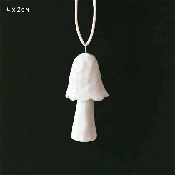East of India Mini Porcelain Hanging Mushroom - Woodland Cap