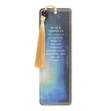 Ethereal Black Obsidian Bookmark With Tassel